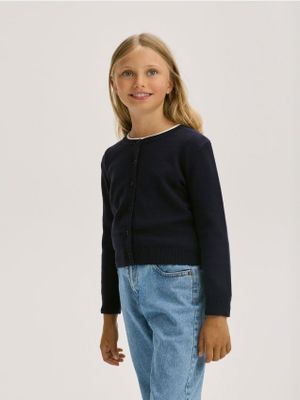 Sweter dziewczęcy wiosenny Reserved ze sklepu: Reserved w kategorii: Swetry dziewczęce - zdjęcie 74CCA4C-3C1-6972_025AW
