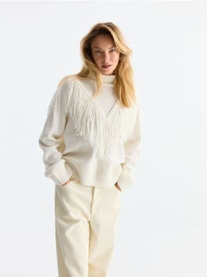 Sweter damski casual Reserved ze sklepu: Reserved w kategorii: Swetry damskie - zdjęcie 74CCA4C-3C1-6972_062HW