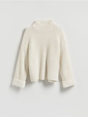 Sweter damski casualowy Reserved ze sklepu: Reserved w kategorii: Swetry damskie - zdjęcie 74CCA4C-3C1-6972_153GS