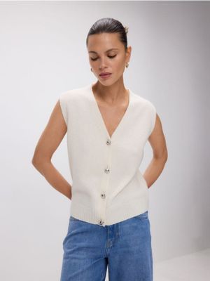 Kamizelka damska na wiosnę casual Reserved ze sklepu: Reserved w kategorii: Kamizelki damskie - zdjęcie 74CCA4C-3C1-6972_198HI