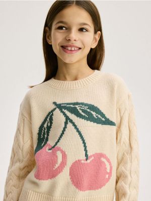 Sweter dziewczęcy na jesień Reserved ze sklepu: Reserved w kategorii: Swetry dziewczęce - zdjęcie 74CCA4C-3C1-6972_237DB