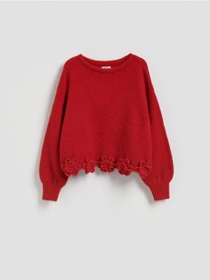 Sweter damski z okrągłym dekoltem Reserved ze sklepu: Reserved w kategorii: Swetry damskie