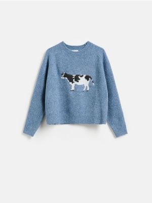 Sweter damski casualowy Reserved ze sklepu: Reserved w kategorii: Swetry damskie - zdjęcie 74CCA4C-3C1-6972_282MC