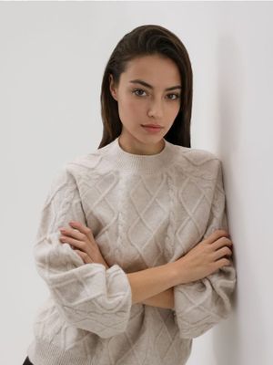 Reserved - Sweter damski casual ze sklepu: Reserved w kategorii: Swetry damskie - zdjęcie 74CCA4C-3C1-6972_283GV