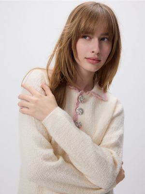 Sweter damski casualowy Reserved ze sklepu: Reserved w kategorii: Swetry damskie - zdjęcie 74CCA4C-3C1-6972_305HI
