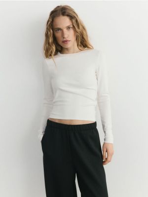 Bluzka damska casual Reserved ze sklepu: Reserved w kategorii: Bluzki damskie - zdjęcie 74CCA4C-3C1-6972_416GA