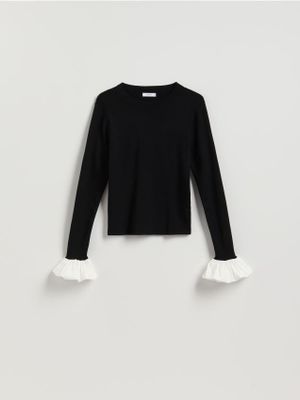 Sweter damski casual Reserved ze sklepu: Reserved w kategorii: Swetry damskie - zdjęcie 74CCA4C-3C1-6972_485HH