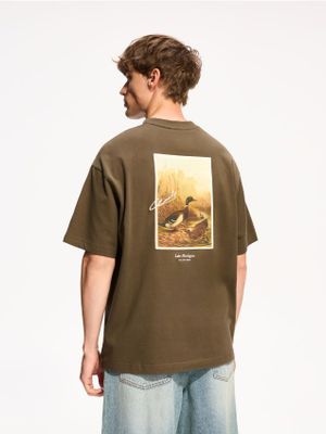 Reserved - T-shirt męski w stylu młodzieżowym wiosenny ze sklepu: Reserved w kategorii: T-shirty męskie - zdjęcie 74CCA4C-3C1-6972_498IW