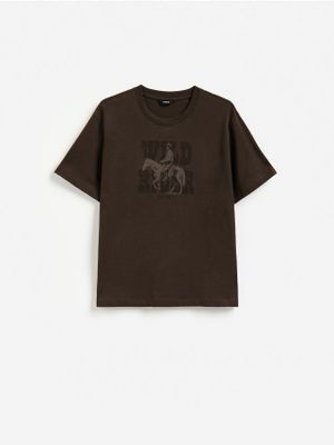 T-shirt męski casualowy Reserved ze sklepu: Reserved w kategorii: T-shirty męskie - zdjęcie 74CCA4C-3C1-6972_523IO