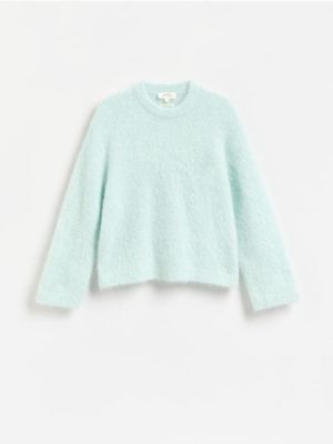 biały Sweter damski Reserved ze sklepu: Reserved w kategorii: Swetry damskie