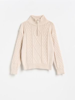Sweter dziewczęcy jesienny Reserved ze sklepu: Reserved w kategorii: Swetry dziewczęce - zdjęcie 74CCA4C-3C1-6972_534JW