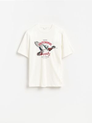 T-shirt męski wiosenny Reserved ze sklepu: Reserved w kategorii: T-shirty męskie - zdjęcie 74CCA4C-3C1-6972_610IO
