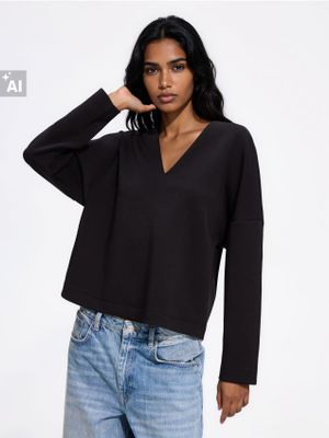 Bluza damska jesienna Reserved ze sklepu: Reserved w kategorii: Bluzy damskie - zdjęcie 74CCA4C-3C1-6972_611KE