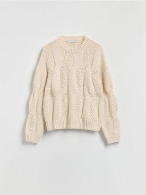 Sweter damski casual Reserved ze sklepu: Reserved w kategorii: Swetry damskie - zdjęcie 74CCA4C-3C1-6972_657HO