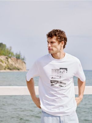 T-shirt męski Reserved ze sklepu: Reserved w kategorii: T-shirty męskie - zdjęcie 74CCA4C-3C1-6972_772JM