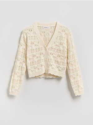Sweter dziewczęcy jesienny Reserved ze sklepu: Reserved w kategorii: Swetry dziewczęce - zdjęcie 74CCA4C-3C1-6972_828IE