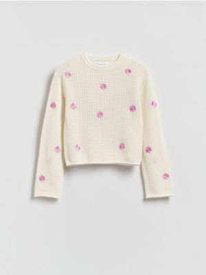 Sweter dziewczęcy Reserved ze sklepu: Reserved w kategorii: Swetry dziewczęce - zdjęcie 74CCA4C-3C1-6972_829IE