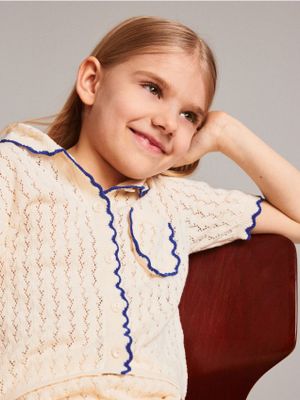 Sweter dziewczęcy jesienny Reserved ze sklepu: Reserved w kategorii: Swetry dziewczęce - zdjęcie 74CCA4C-3C1-6972_836IE