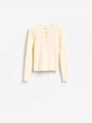 Sweter damski casualowy Reserved ze sklepu: Reserved w kategorii: Swetry damskie - zdjęcie 74CCA4C-3C1-6972_842KN