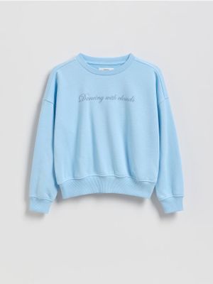 niebieski Bluza dziewczęca Reserved ze sklepu: Reserved w kategorii: Bluzy dziewczęce