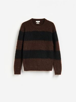 wielokolorowy Sweter damski w paski z okrągłym dekoltem Reserved ze sklepu: Reserved w kategorii: Swetry damskie