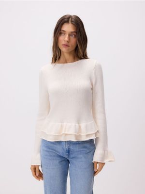 Sweter damski casualowy Reserved ze sklepu: Reserved w kategorii: Swetry damskie - zdjęcie 74CCA4C-3C1-6972_991JH