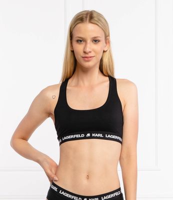 Biustonosz z napisami w sportowym stylu Karl Lagerfeld ze sklepu: Gomez Fashion Store w kategorii: Biustonosze - zdjęcie 874714-BD9-10338_KL212W000072666