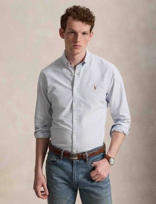 Koszula męska z kołnierzykiem button down Polo Ralph Lauren ze sklepu: Gomez Fashion Store w kategorii: Koszule męskie - zdjęcie 874714-BD9-10338_PR212M000208DC2