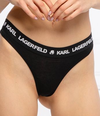 Majtki damskie z napisem Karl Lagerfeld ze sklepu: Gomez Fashion Store w kategorii: Majtki damskie - zdjęcie 874714-BD9-10338_KL214W000007666