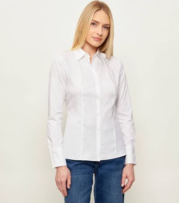 HUGO - Koszula damska na wiosnę ze sklepu: Gomez Fashion Store w kategorii: Koszule damskie - zdjęcie 874714-BD9-10338_BU212W000126100