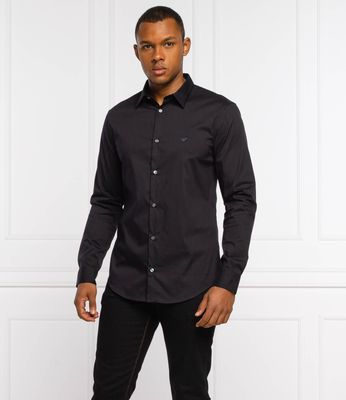 Koszula męska z klasycznym kołnierzykiem Emporio Armani ze sklepu: Gomez Fashion Store w kategorii: Koszule męskie - zdjęcie 874714-BD9-10338_EA215M000188934
