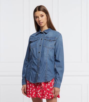 Koszula damska jesienna Armani Exchange ze sklepu: Gomez Fashion Store w kategorii: Koszule damskie - zdjęcie 874714-BD9-10338_AX221W000009150