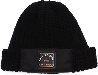 Czapka zimowa damska Karl Lagerfeld ze sklepu: Gomez Fashion Store w kategorii: Czapki zimowe damskie - zdjęcie 874714-BD9-10338_KL221W000148087