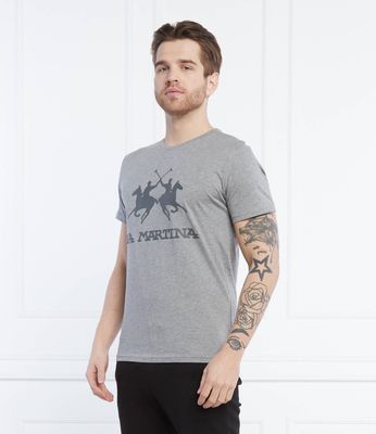 T-shirt męski na wiosnę La Martina ze sklepu: Gomez Fashion Store w kategorii: T-shirty męskie - zdjęcie 874714-BD9-10338_LR222M000006102