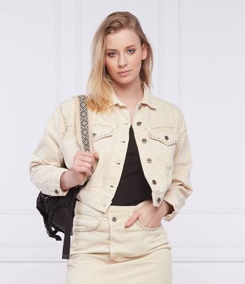 Kurtka damska na wiosnę casual Liu Jo ze sklepu: Gomez Fashion Store w kategorii: Kurtki damskie - zdjęcie 874714-BD9-10338_LJ222W000063L52