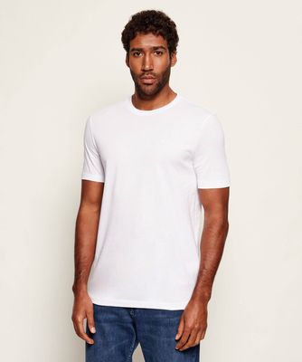 T-shirt męski na lato BOSS BLACK ze sklepu: Gomez Fashion Store w kategorii: T-shirty męskie - zdjęcie 874714-BD9-10338_BB222M000309100