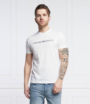 T-shirt męski wiosenny w stylu młodzieżowym Emporio Armani ze sklepu: Gomez Fashion Store w kategorii: T-shirty męskie - zdjęcie 874714-BD9-10338_EA222M000112G96