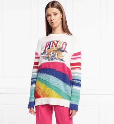 Sweter damski na zimę Pinko ze sklepu: Gomez Fashion Store w kategorii: Swetry damskie - zdjęcie 874714-BD9-10338_PI222W000312685