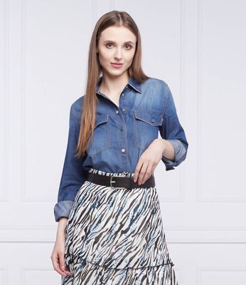 Koszula damska wiosenna Armani Exchange ze sklepu: Gomez Fashion Store w kategorii: Koszule damskie - zdjęcie 874714-BD9-10338_AX222W000050150