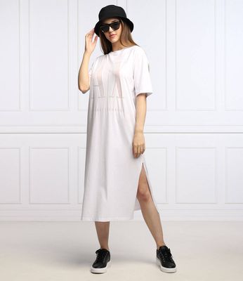 Sukienka wiosenna Armani Exchange ze sklepu: Gomez Fashion Store w kategorii: Sukienki - zdjęcie 874714-BD9-10338_AX222W000103101