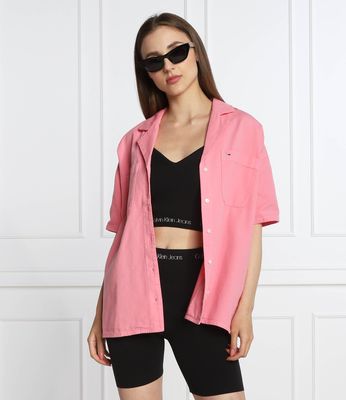 Koszula damska na wiosnę casual Tommy Jeans ze sklepu: Gomez Fashion Store w kategorii: Koszule damskie - zdjęcie 874714-BD9-10338_TM222W000115029