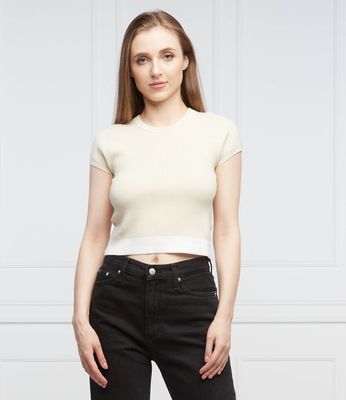 Bluzka damska casual Calvin Klein Jeans ze sklepu: Gomez Fashion Store w kategorii: Bluzki damskie - zdjęcie 874714-BD9-10338_CJ222W000157B93