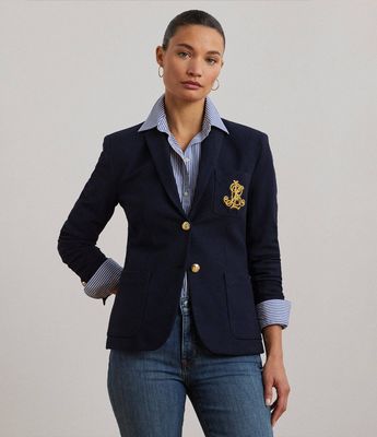 Marynarka jesienny elegancki LAUREN RALPH LAUREN ze sklepu: Gomez Fashion Store w kategorii: Marynarki damskie - zdjęcie 874714-BD9-10338_RL222W000004HX7