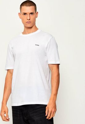 T-shirt męski casualowy HUGO ze sklepu: Gomez Fashion Store w kategorii: T-shirty męskie - zdjęcie 874714-BD9-10338_BU222M000108100