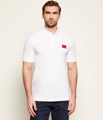 T-shirt męski casual HUGO ze sklepu: Gomez Fashion Store w kategorii: T-shirty męskie - zdjęcie 874714-BD9-10338_BU222M000115100