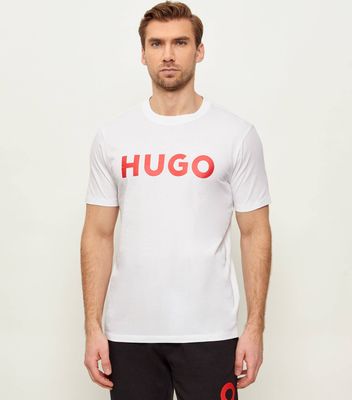 T-shirt męski w stylu młodzieżowym HUGO ze sklepu: Gomez Fashion Store w kategorii: T-shirty męskie - zdjęcie 874714-BD9-10338_BU222M000129100