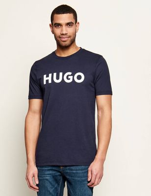 T-shirt męski HUGO ze sklepu: Gomez Fashion Store w kategorii: T-shirty męskie - zdjęcie 874714-BD9-10338_BU222M000129405