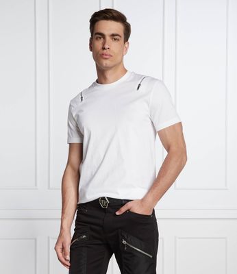Les Hommes - T-shirt męski na wiosnę ze sklepu: Gomez Fashion Store w kategorii: T-shirty męskie - zdjęcie 874714-BD9-10338_HM222M000016100