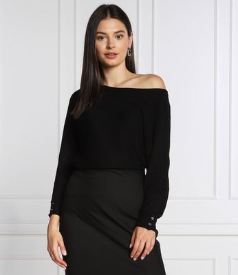 Guess - Sweter damski casual ze sklepu: Gomez Fashion Store w kategorii: Swetry damskie - zdjęcie 874714-BD9-10338_GJ224W000104058