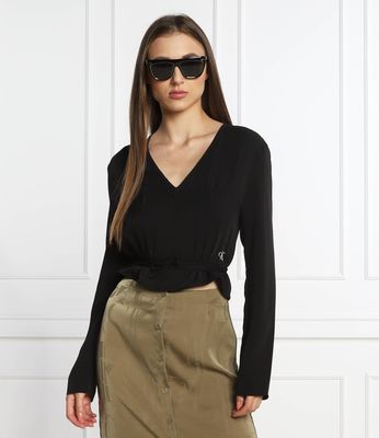 Bluzka damska na jesień casualowa Calvin Klein Jeans ze sklepu: Gomez Fashion Store w kategorii: Bluzki damskie - zdjęcie 874714-BD9-10338_CJ224W000074A81